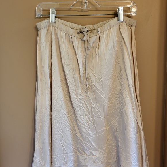Izod. Linen blend skirt with ruffle. Natural colour. S. - Picture 5 of 8